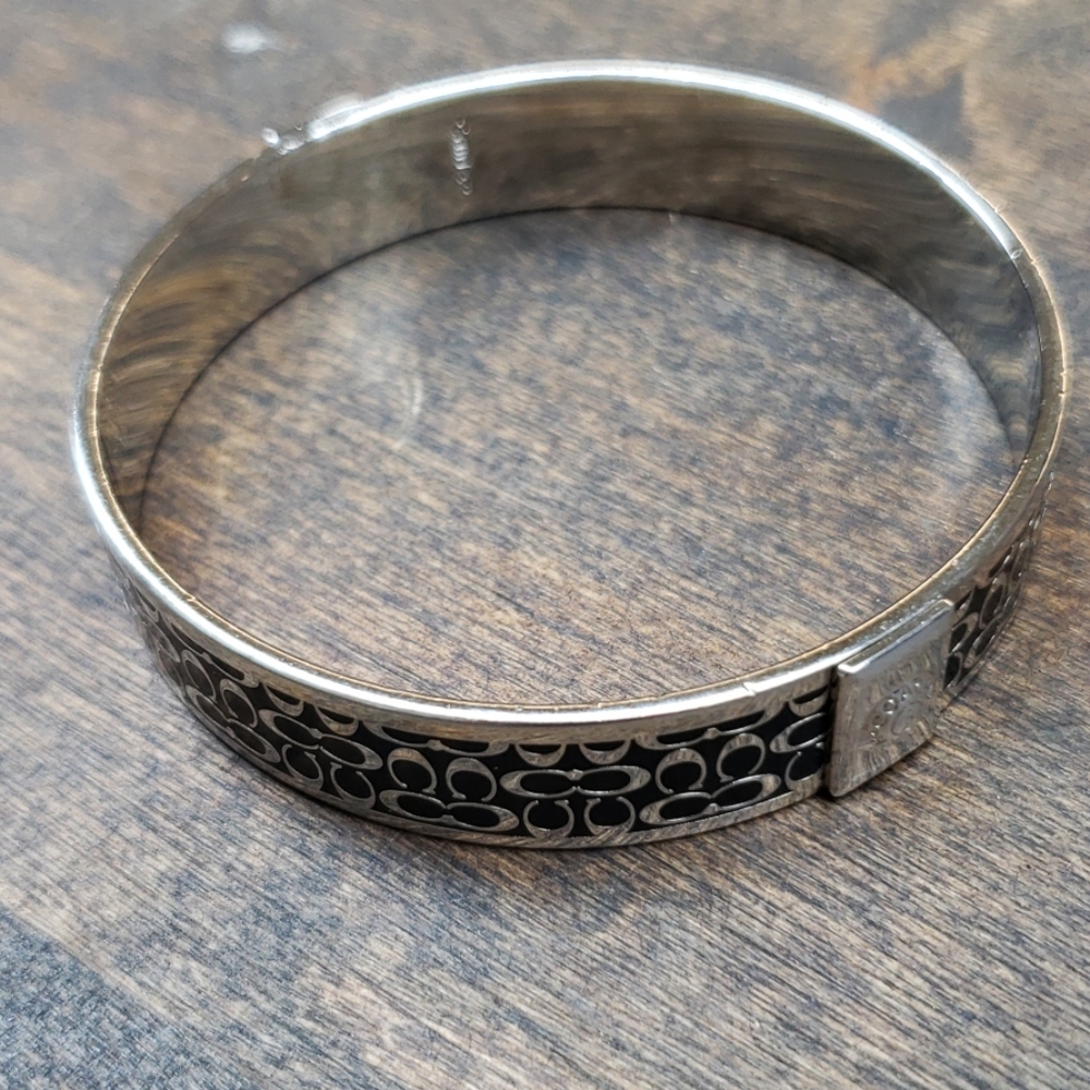 Coach bracelet silver and back